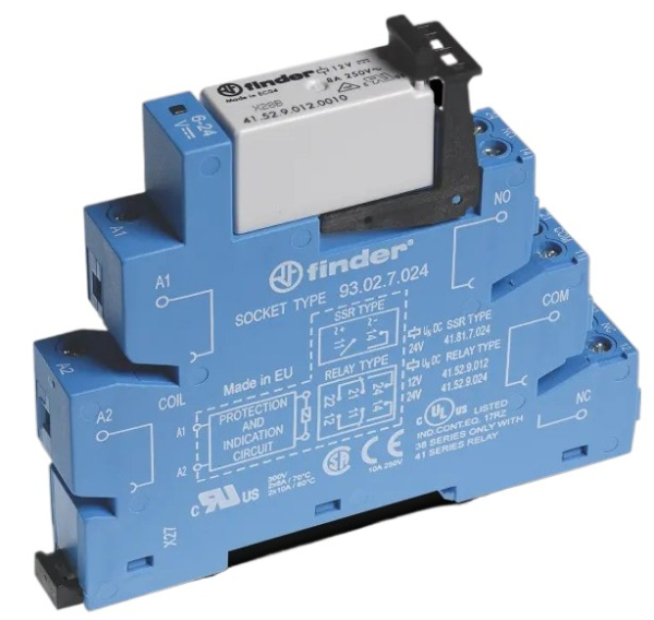 2PDT Relay Module & Socket 120VAC Coil