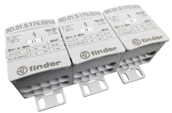 3 Pole 175A Power Distribution Block, 12 Connections