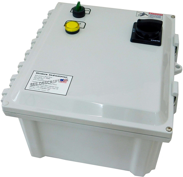 1 HP 480V Enclosed Motor Starter w/ Main Disconnect, Nema 4X HOA 120V Controls 