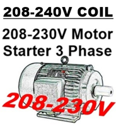 208-240V Coil - HP Sized for 208-230V Motor, 3PH